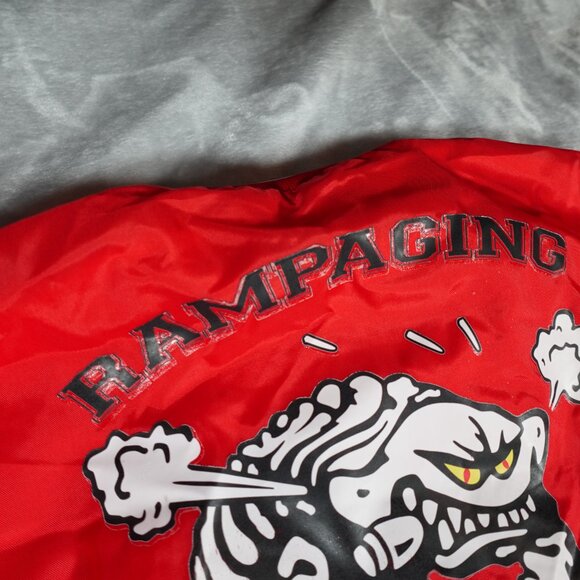 Vintage Swingster Rampaging Trilobites Bomber Jacket Mens S Dinosaurs TV Show - Picture 10 of 13